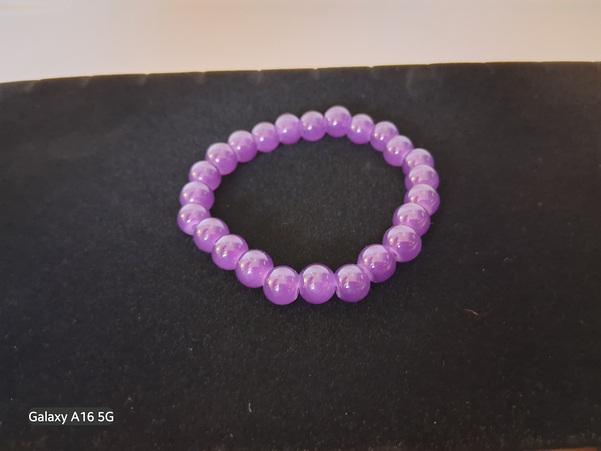 Amethyst Bead Bracelet — 65B (Anxiety Relief)